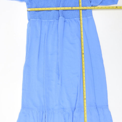 New Look Women Blue Size 18 Plus Midi A-Line Dress