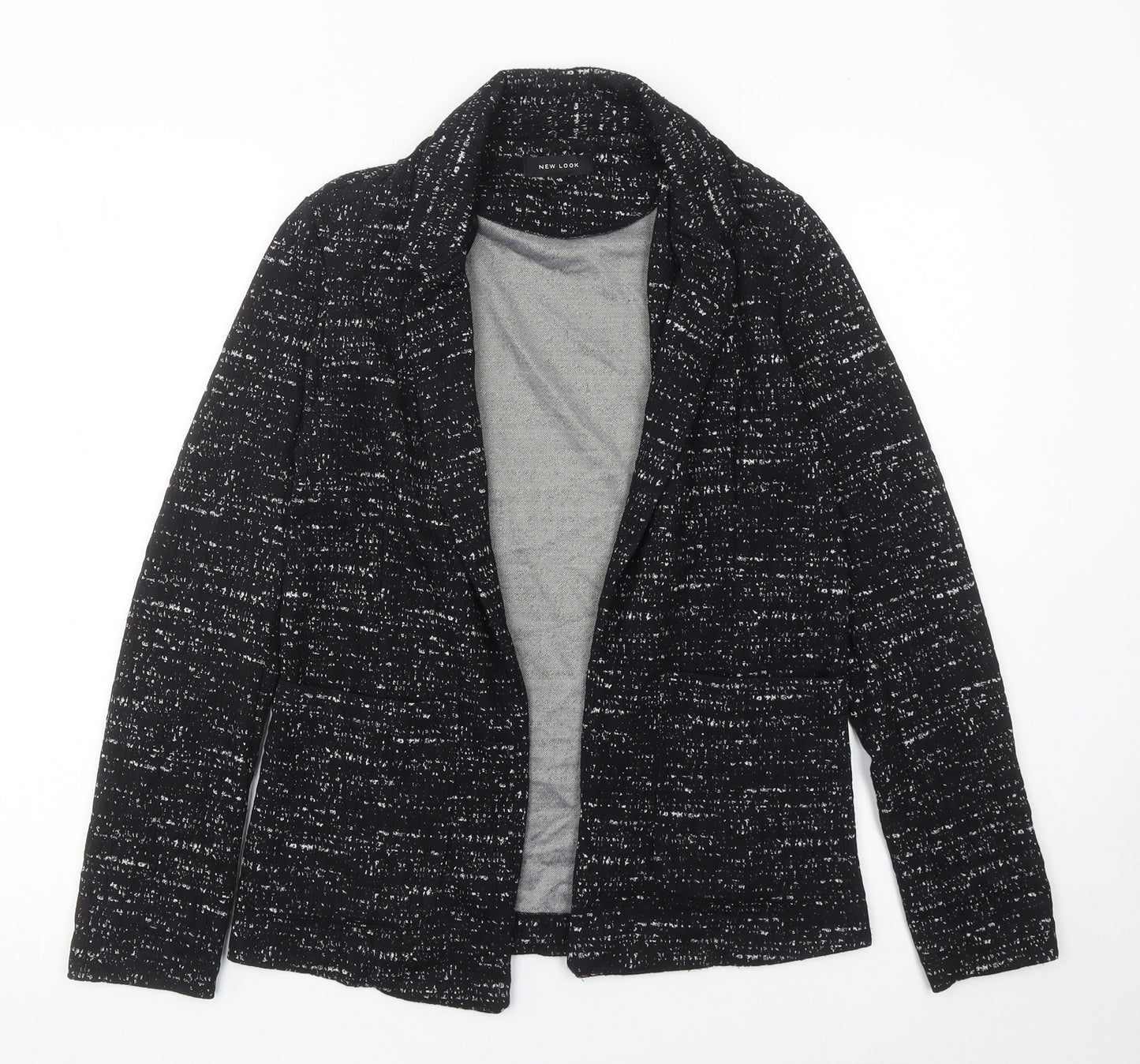 New Look Women’s Black Flecked Blazer Size 10 Workwear Jacket