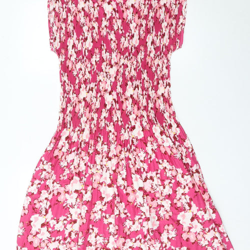 Cotton Traders Women’s Pink Floral Shift Dress Size 18/20 Sleeveless