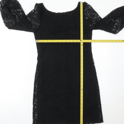 Dorothy Perkins Women’s Black Lace Sheath Dress Size 8