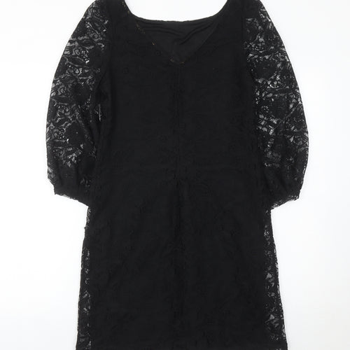 Dorothy Perkins Women’s Black Lace Sheath Dress Size 8