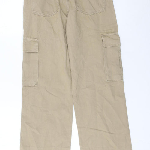 STR Women’s Beige Cargo Trousers Size 8 Cotton Straight Leg