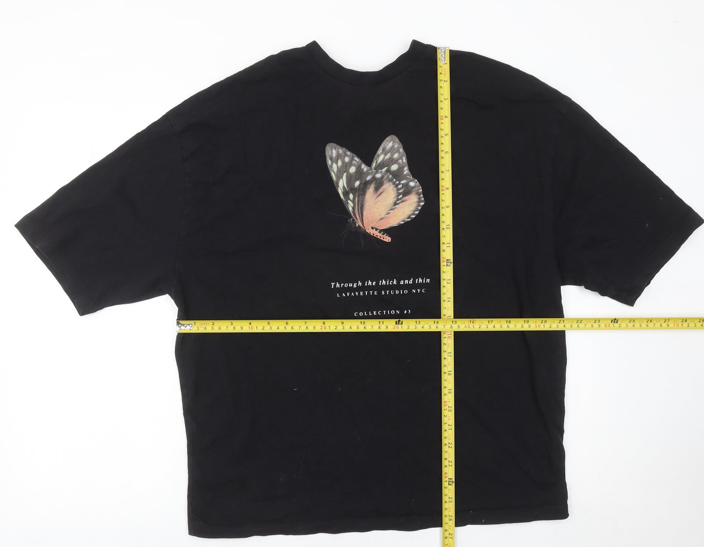 ASOS DESIGN Women's Black Butterfly Graphic T-Shirt Size M