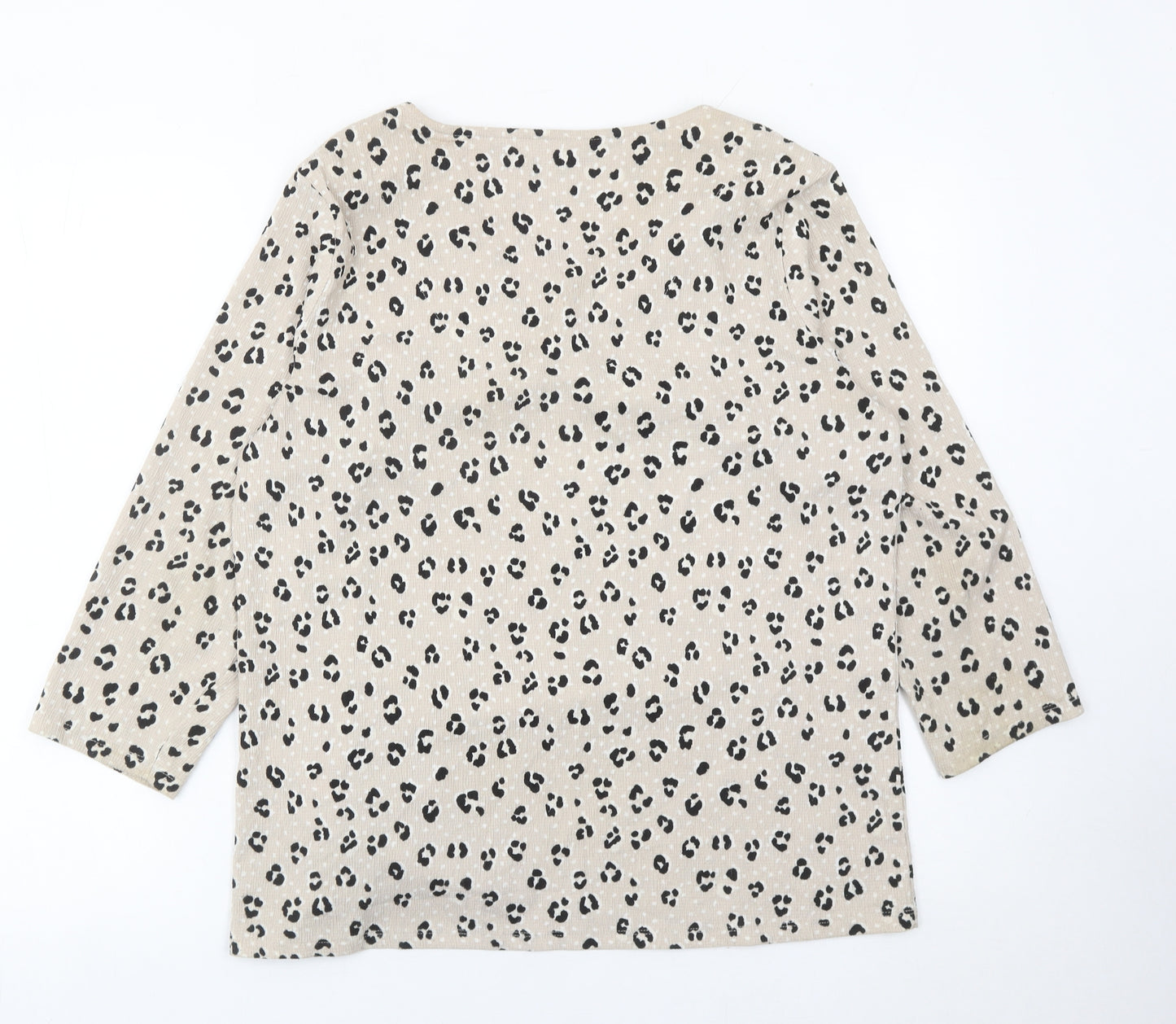 Bonmarché Women’s Beige Animal Print Tunic Blouse Size 14