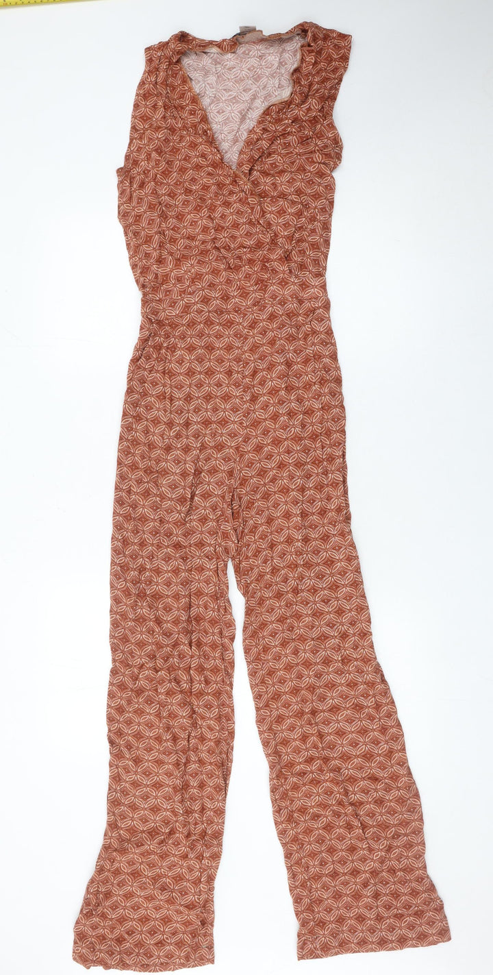 Laura Clement La Redoute Women’s Brown Geometric Jumpsuit Size 8