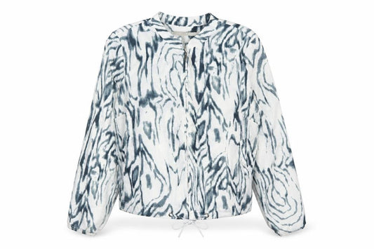 Front view of Passport women’s multicoloured animal print jacket, size UK 12