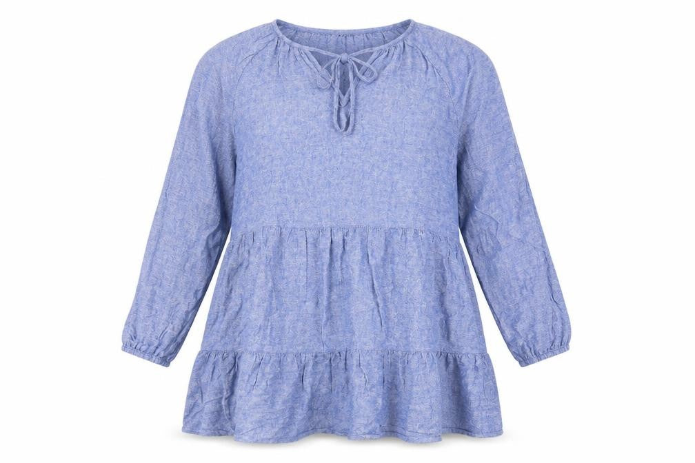 Marks and Spencer Women’s Blue Chambray Linen Blend Knee Length Dress UK 16