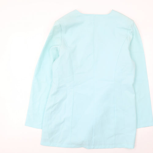 Fashion Extra Women’s Blue Suit Jacket UK 16 Four Button Polyester