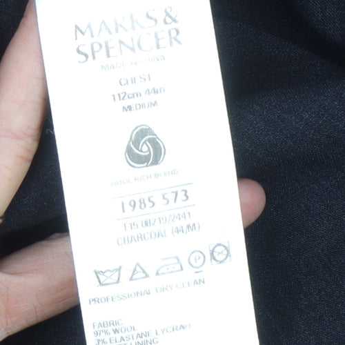 Marks and Spencer Men’s Grey Wool Blend Blazer Jacket 44 M