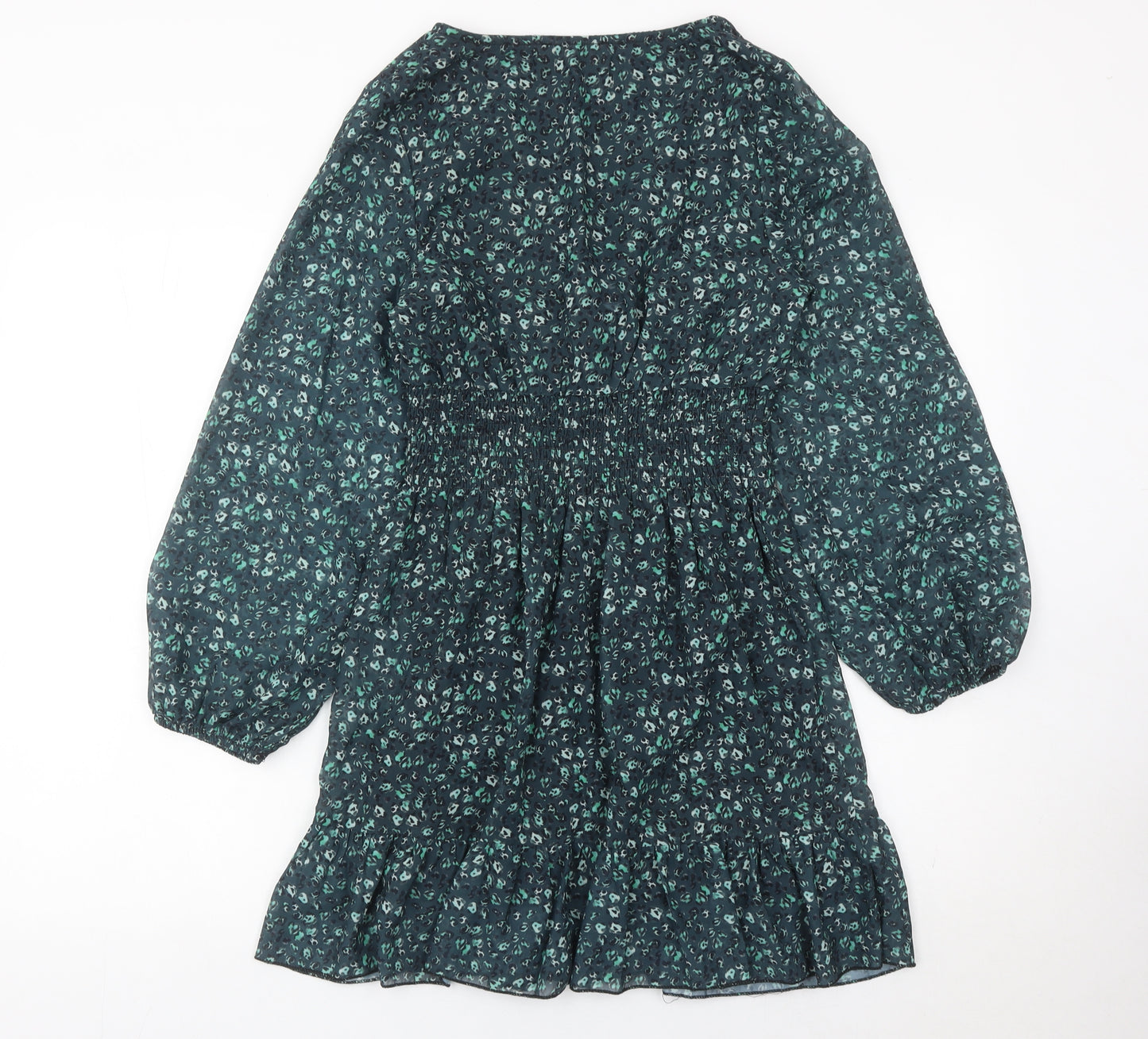 Rebellion Again Women’s Green Floral A-Line Mini Dress M