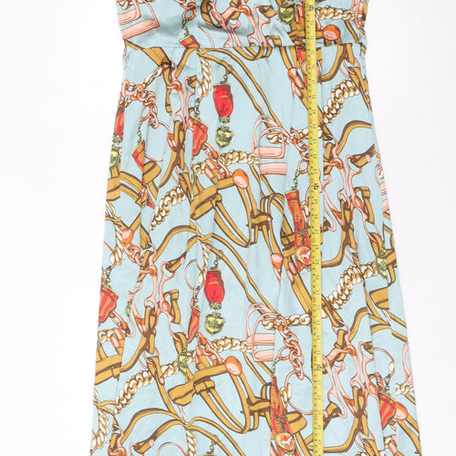 AX Paris Women’s Multicoloured Wrap Dress Size 12 Hi-Low V-Neck