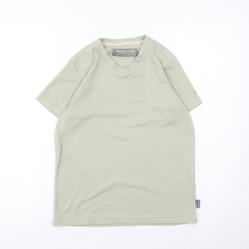 Regatta Womens Green Size 10 V-Neck Short Sleeve Activewear T-Shirt