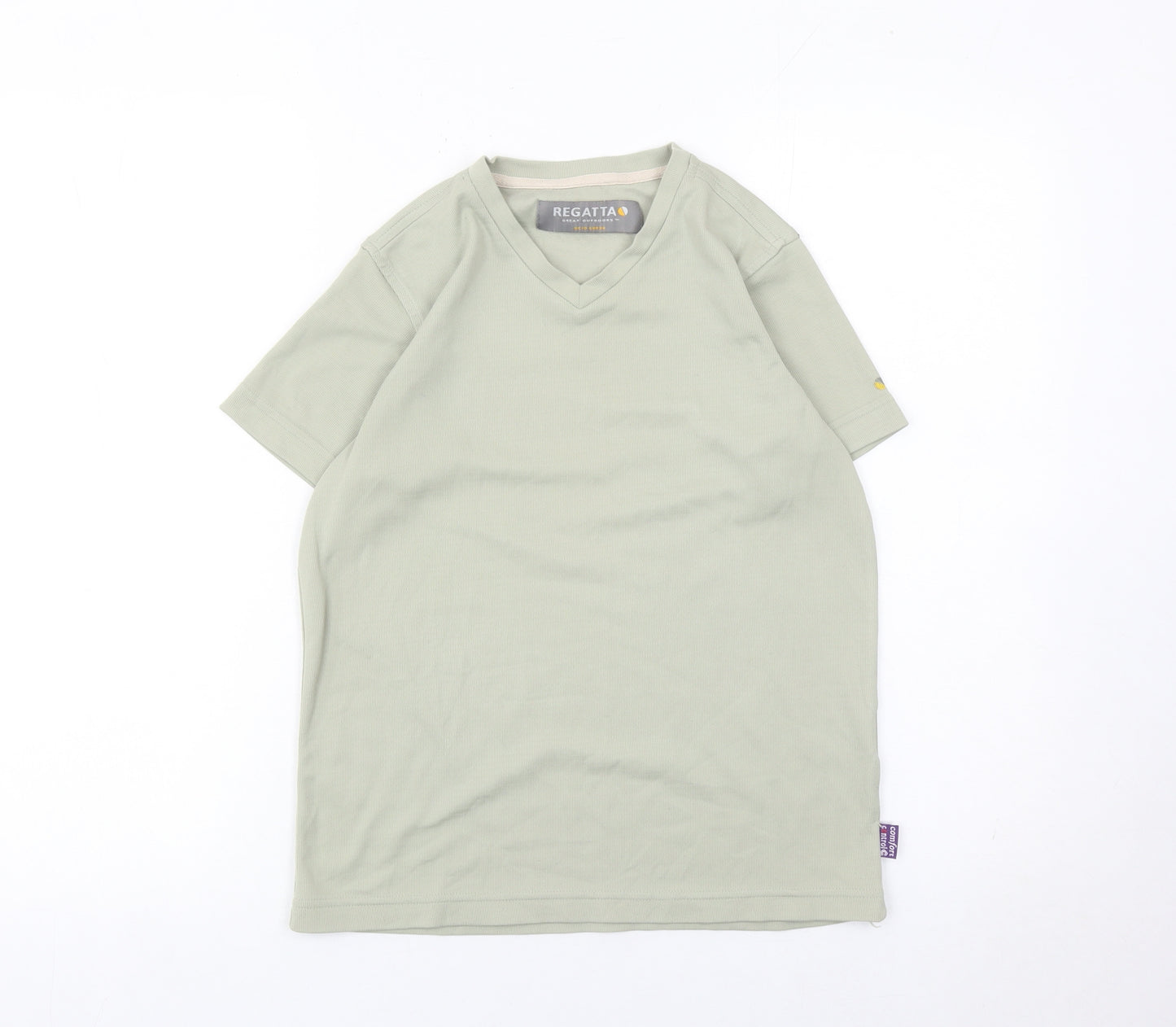 Regatta Womens Green Size 10 V-Neck Short Sleeve Activewear T-Shirt