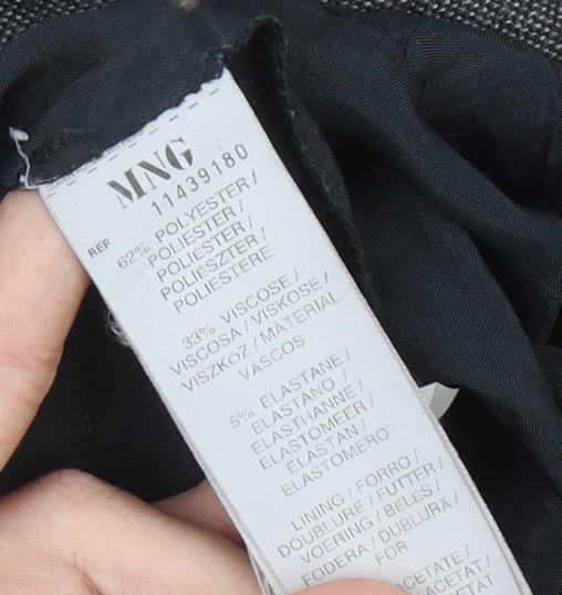 Mango Women’s Grey Shift Dress Size 8 Sleeveless Workwear