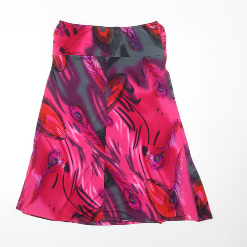 Quiz Women’s Pink Strapless Satin Knee Length Dress Size 16