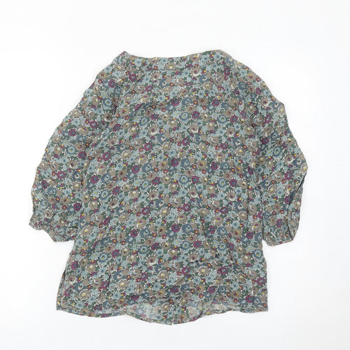East Womens Multicoloured Floral Viscose Tunic Blouse Size 8