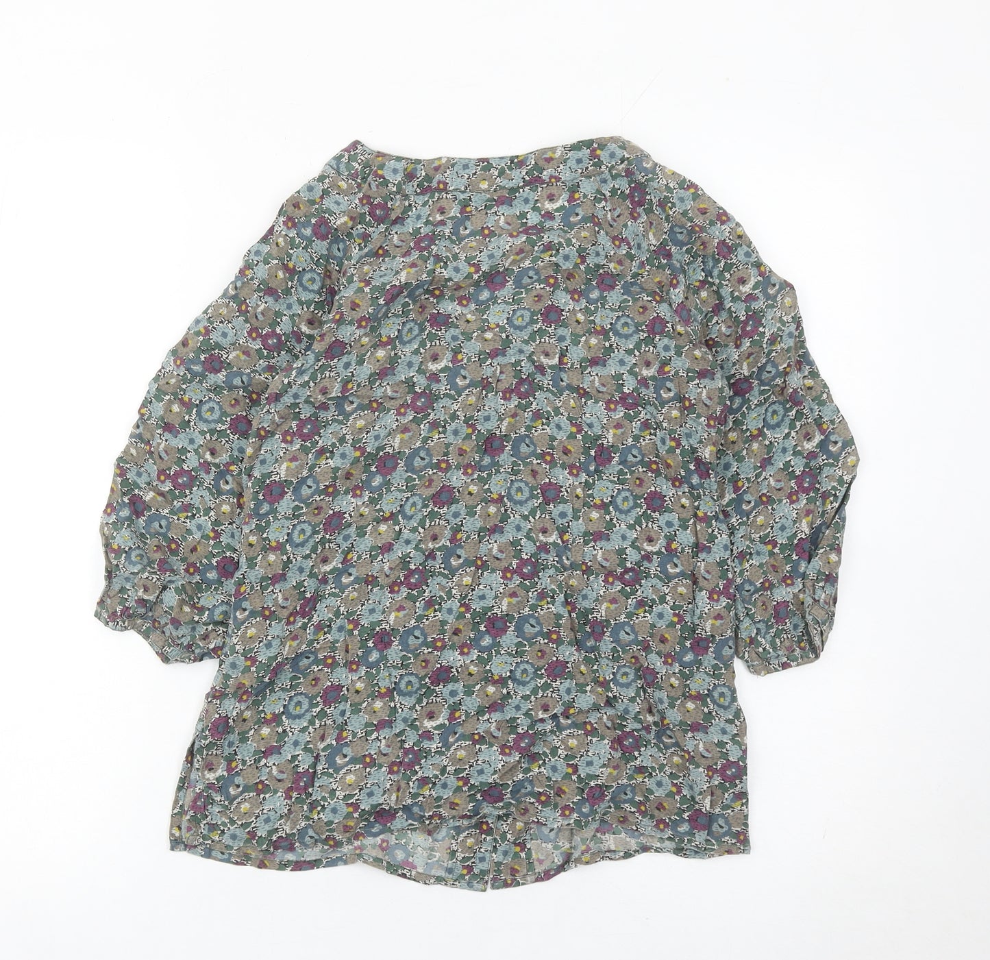 East Womens Multicoloured Floral Viscose Tunic Blouse Size 8