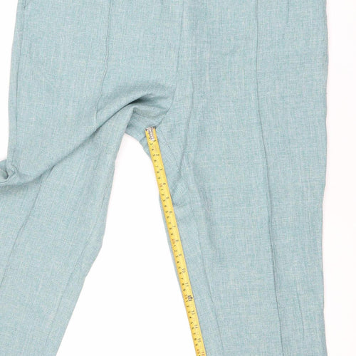 Honor Millburn Women’s Green Linen Blend Relaxed Trousers Size 20