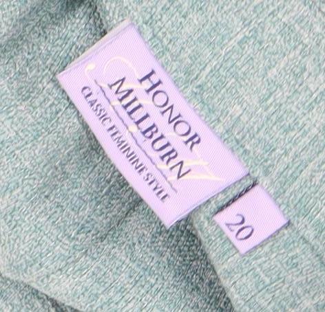 Honor Millburn Women’s Green Linen Blend Relaxed Trousers Size 20