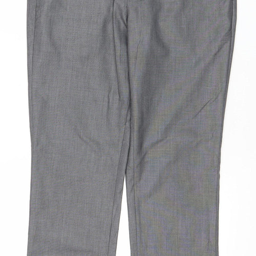 Cedar Wood State Men's Grey 36R Regular Fit Dress Trousers