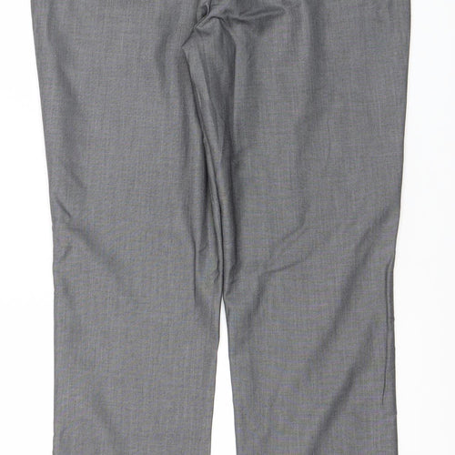 Cedar Wood State Men's Grey 36R Regular Fit Dress Trousers