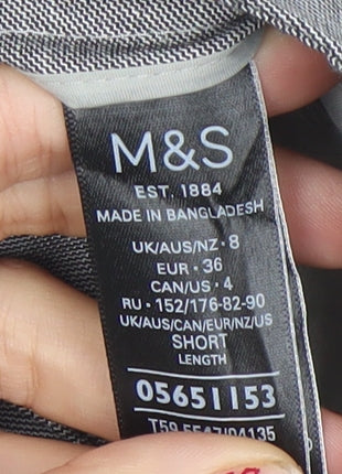 Marks and Spencer Women’s Grey Size 8 Dress Pants Straight Leg Workwear