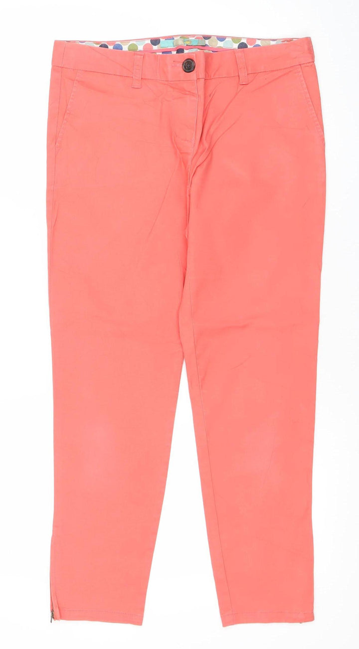 Boden Womens Pink Slim Fit Straight Jeans Cotton Elastane Size Regular