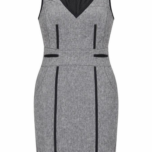 Debenhams Women’s Grey Sheath Work Dress Size 10 Sleeveless