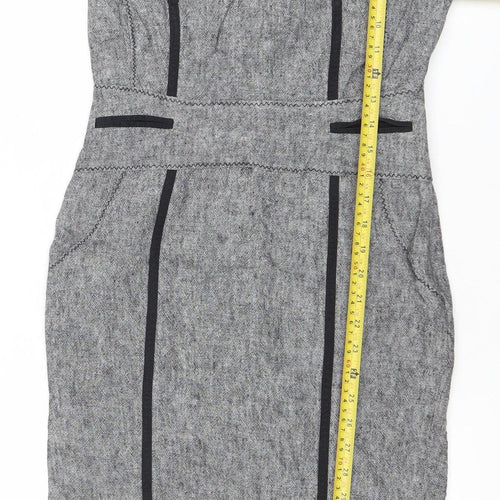 Debenhams Women’s Grey Sheath Work Dress Size 10 Sleeveless