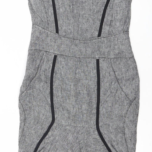 Debenhams Women’s Grey Sheath Work Dress Size 10 Sleeveless