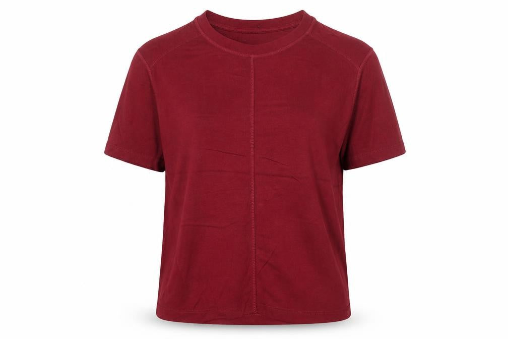 Front view of Marks & Spencer women’s red basic short sleeve t-shirt s