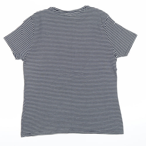 John Lewis Women’s Blue Striped Cotton Jersey T-Shirt Size 14