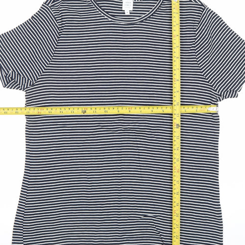 John Lewis Women’s Blue Striped Cotton Jersey T-Shirt Size 14