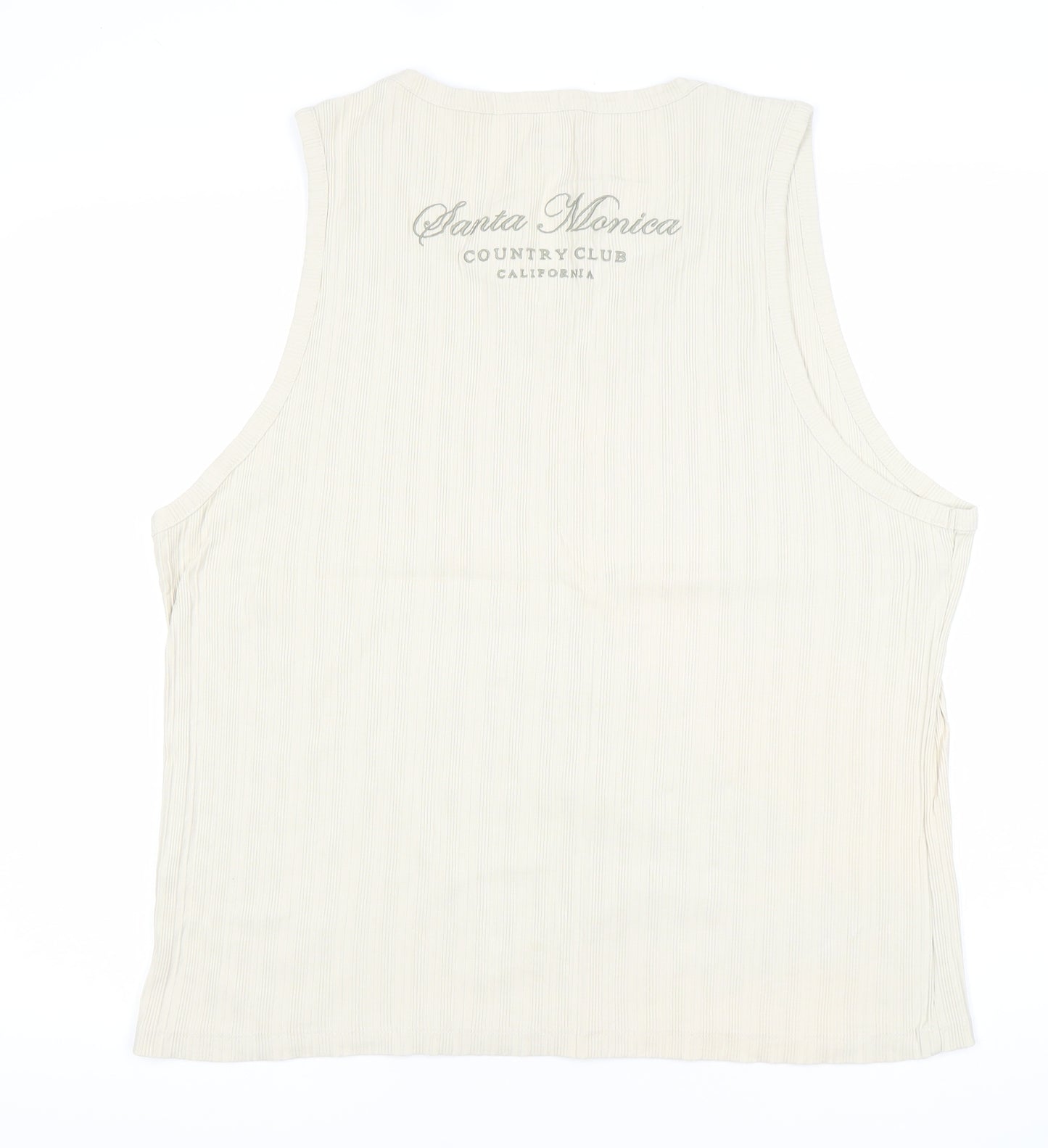 ASOS Men’s 3XL Beige Sleeveless Crew Neck Cotton T-Shirt
