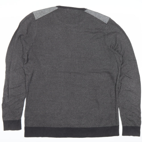 River Island Men’s Grey Cotton Crew Neck Pullover Jumper Size L