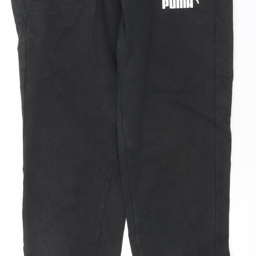 Puma Mens Black Jogger Sweatpants Size S Regular Fit Fleece