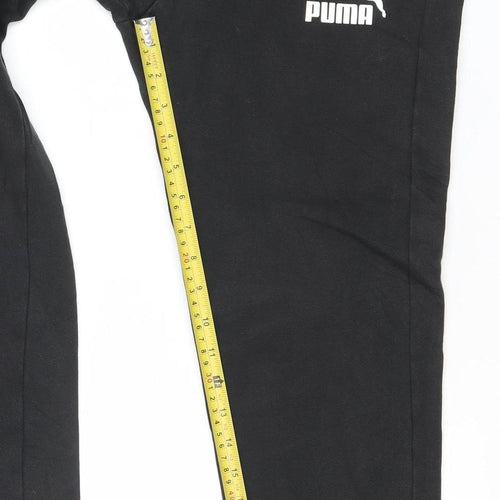 Puma Mens Black Jogger Sweatpants Size S Regular Fit Fleece