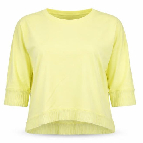A Postcard from Brighton Women’s Yellow Ruffle Hem T-Shirt Size S