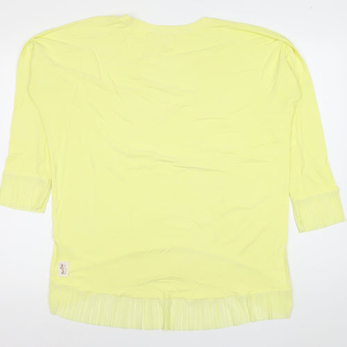 A Postcard from Brighton Women’s Yellow Ruffle Hem T-Shirt Size S