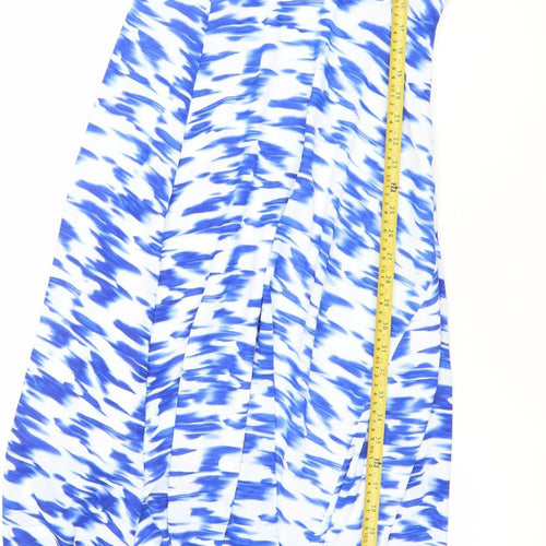 Elli White Women’s Blue Long Wrap Dress Size S V-Neck Party
