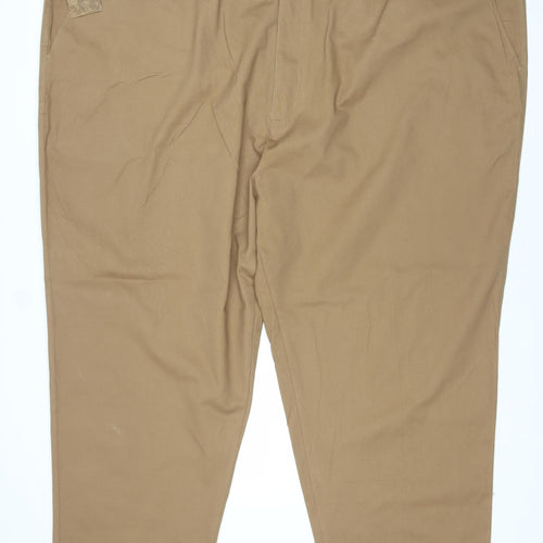 WOODBRIE Mens Brown 62 Khaki Jeans Cotton Regular Fit