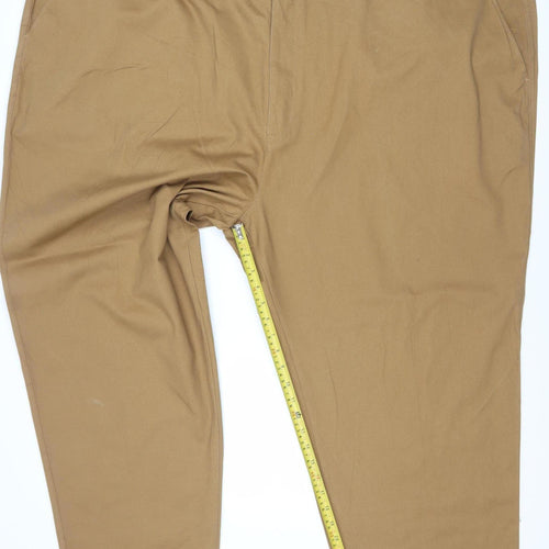 WOODBRIE Mens Brown 62 Khaki Jeans Cotton Regular Fit