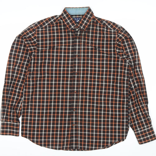 Jazzy Studio Men's Multicoloured Plaid Button-Up Shirt M Regular Fit