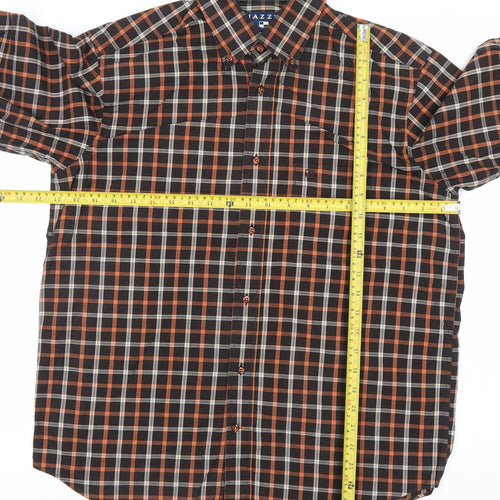 Jazzy Studio Men's Multicoloured Plaid Button-Up Shirt M Regular Fit