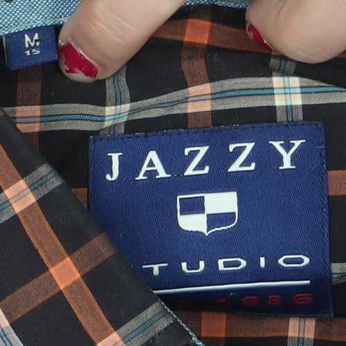 Jazzy Studio Men's Multicoloured Plaid Button-Up Shirt M Regular Fit
