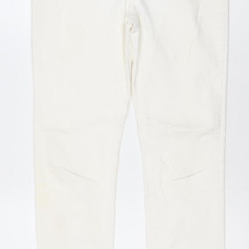 Denim Co Women White Skinny Slim Jeans Size 14 Stretch Cotton