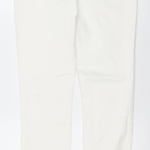 Denim Co Women White Skinny Slim Jeans Size 14 Stretch Cotton