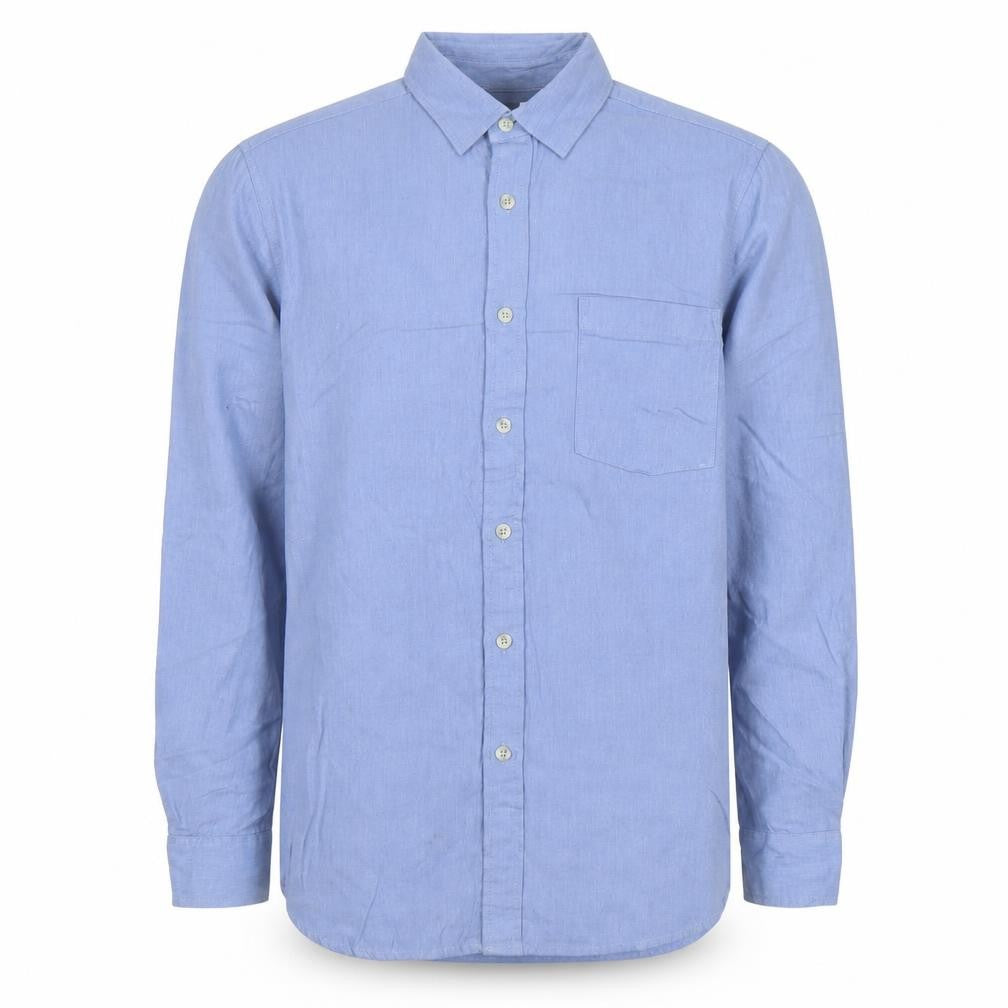 Topman Men’s Blue Cotton Long Sleeve Dress Shirt S Regular Fit