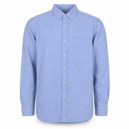 Topman Men’s Blue Cotton Long Sleeve Dress Shirt S Regular Fit