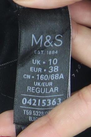 Marks and Spencer Women’s Black Slim Skinny Jeans Size 10 with Zip Accents